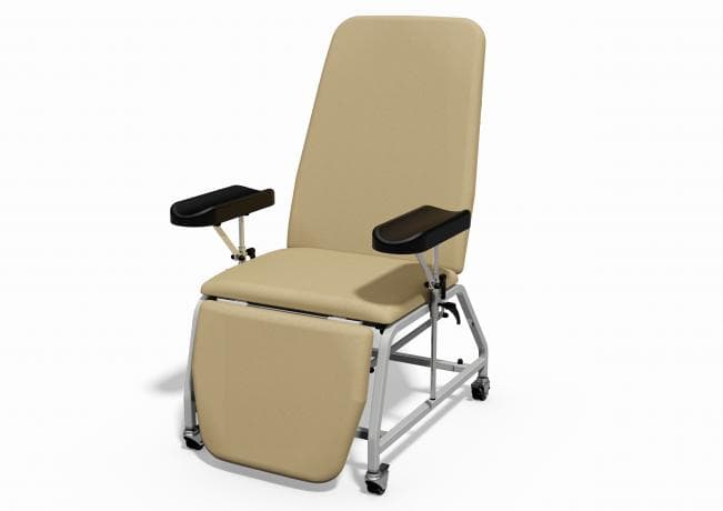 Plinth Non Height Adjustable Phlebotomy Chair with Wheels