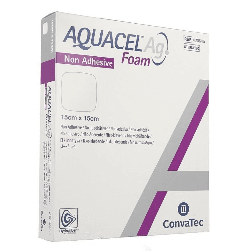 Aquacel Ag Foam Non-Adhesive Dressing 15cm x 15cm