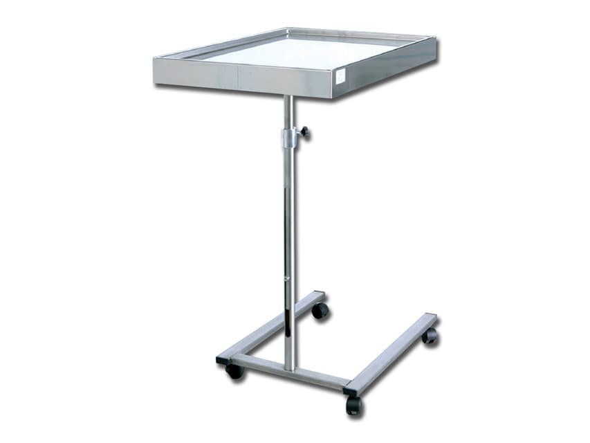 U Shape Mayo Table - Stainless Steel Base, Removable Tray, Height Adjustable  & Castors
