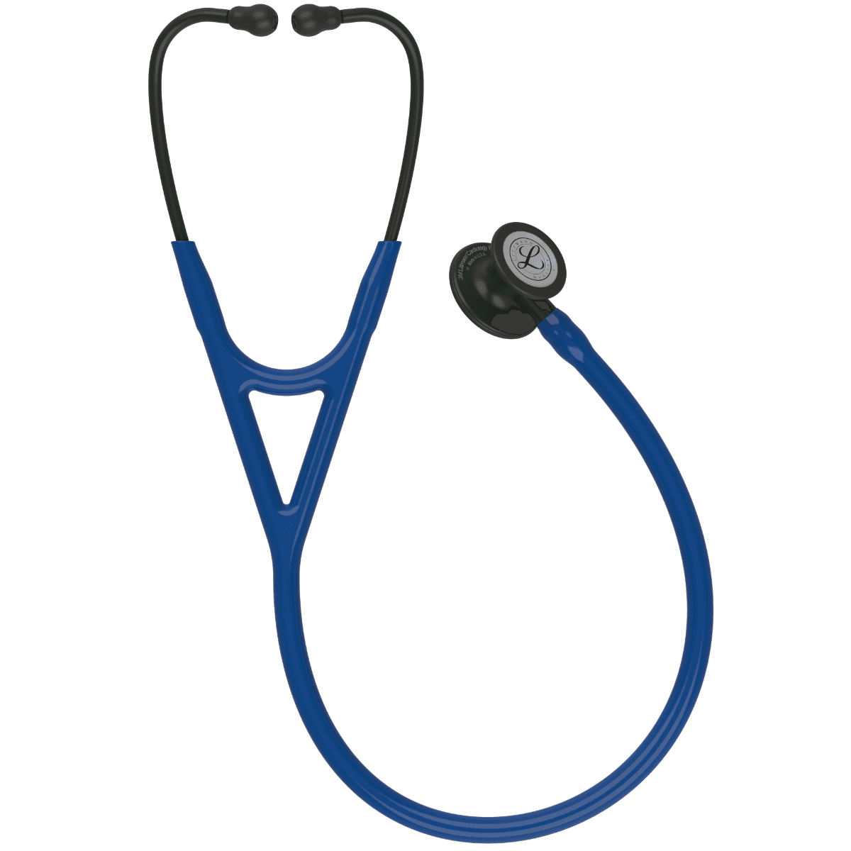 Littmann Cardiology IV Stethoscope - Black Finish Chest Piece - Navy Blue Tube
