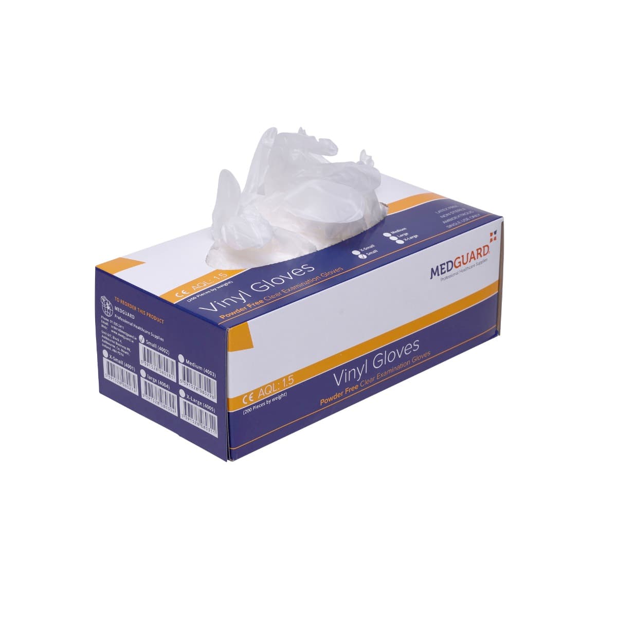 Medguard Nitrile Powder Free Clear Gloves