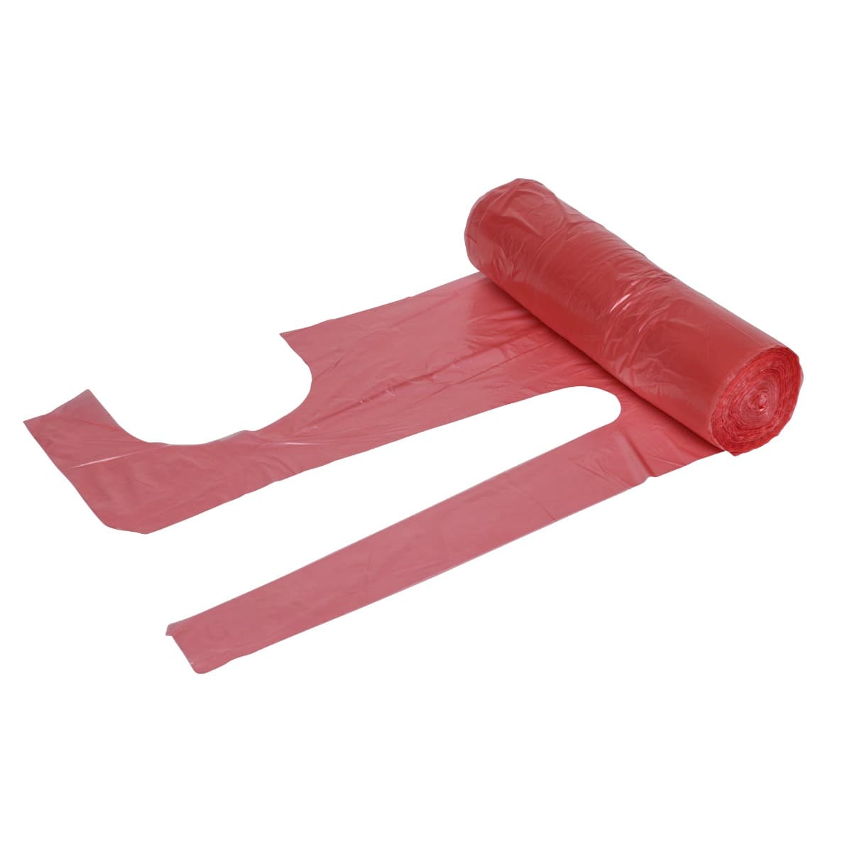 Premium Red Disposable Aprons on a Roll