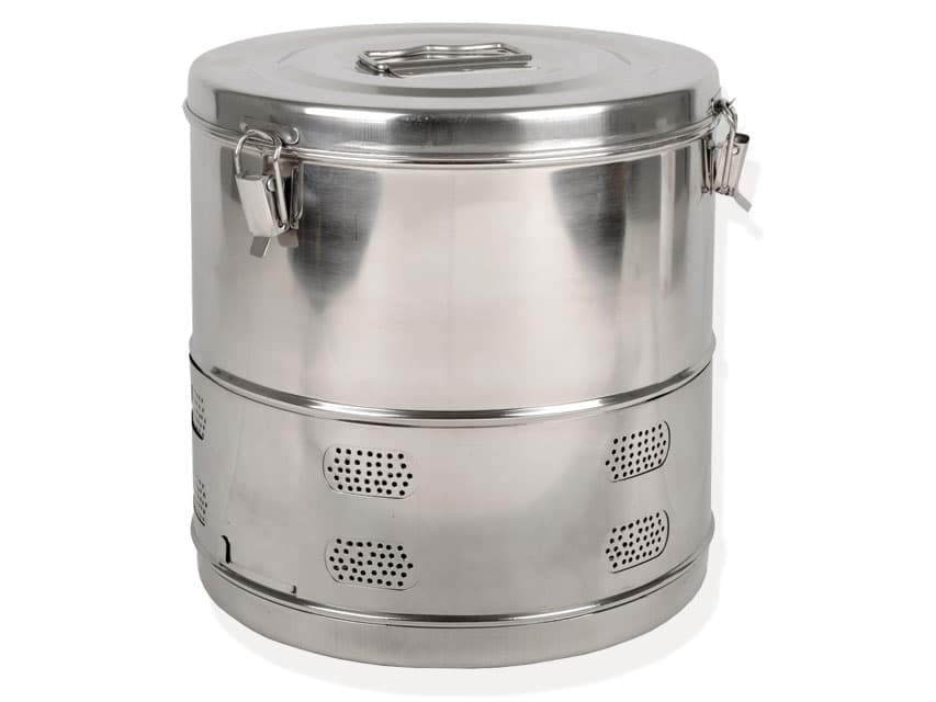 Round Sterilized Drums for Autoclave and Hot Air Sterilizer - 190 x 160m Round Sterilized Drums for Autoclave and Hot Air Sterilizer - 190 x 160m