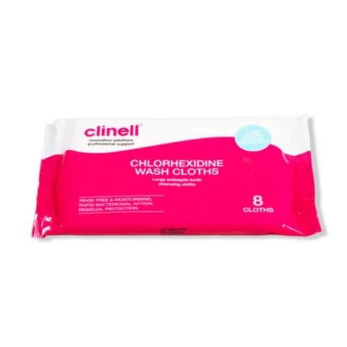 SINGLE PACK Clinell 2% Chlorhexidine Wash CLOTH (8) SINGLE PACK Clinell 2% Chlorhexidine Wash CLOTH (8)