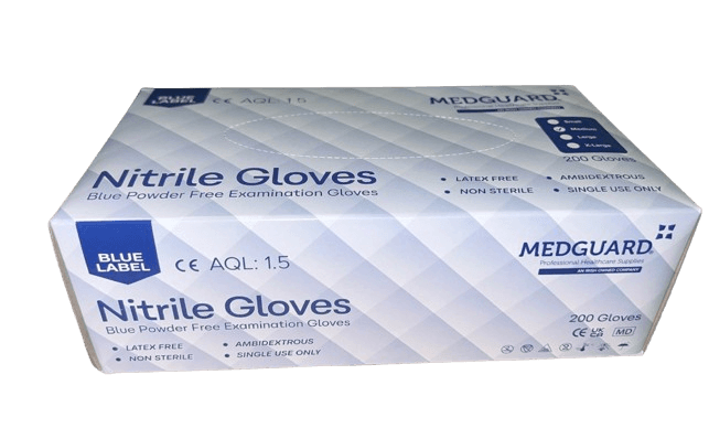 CASE Blue Label MG Nitrile Gloves PF Light Blue CASE Blue Label MG Nitrile Gloves PF Light Blue